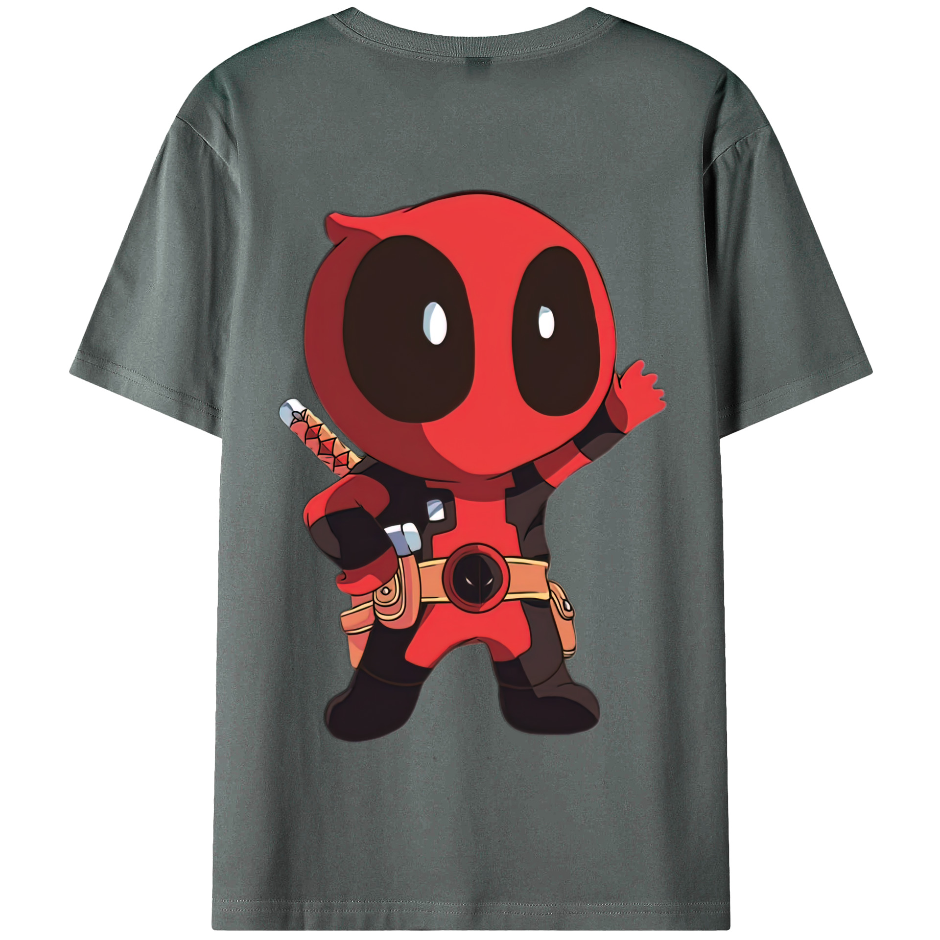 （画像用） Deadpool デッドプール 綿100％半袖Tシャツ（背面プリント）